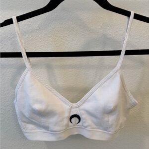 Marine Serre White Bralette